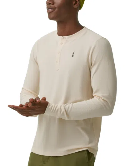 Bass Outdoor Mens Waffle Thermal Henley Shirt In Gold