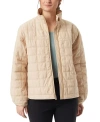 Bass Outdoor Puffer Jacket Women's Kelp Quilted Full Zip Oversized Spring Fts697 In Multi