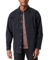 Bass Outdoor Shacket Mens Black Relaxed Fit Snap-front Long Sleeve Mac116 In Black