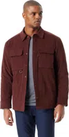 Bass Outdoor Shacket Mens Red Corduroy Quilted Lined Relaxed Fit Ups413 In Red