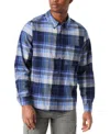 Bass Outdoor Shirt Men Blue Plaid Long Sleeve Button-up Classic Fit Mac187 In Blue