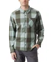 Bass Outdoor Shirt Men's Silver Blue Plaid Stretch Long-sleeve Fts253 In Multi