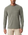 Bass Outdoor Shirt Mens Deep Depth Stretch Long Sleeve Ribbed Crew Neck Fts43 In Gray