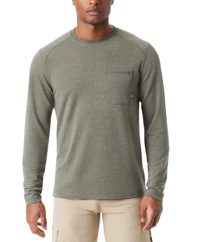 BASS OUTDOOR BASS OUTDOOR SHIRT MENS DEEP DEPTH STRETCH LONG SLEEVE RIBBED CREW NECK FTS43