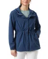 Bass Outdoor Spring Anorak Jacket Womens Big Dipper Full Zip Hooded Ups745 In Blue