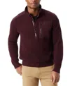 Bass Outdoor Sweater Men's Fudge Long Sleeve Mock Neck Pullover Mac207 In Red