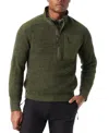 Bass Outdoor Sweater Mens Deep Depth Zip Mock Neck Pullover Mac86 In Green