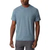 Bass Outdoor T-shirt Men's Blue Core Performance Crew Neck Pullover Fts173 In Blue