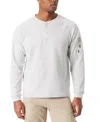 Bass Outdoor Top Menswhite Thermal Henley Neck Long Sleeve Performance Fts170 In White