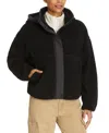 Bass Outdoor Women's Faux-shearling Campfire Jacket In Black Beauty