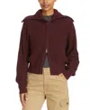 Bass Outdoor Women's Funnel-neck Zippered Sweater In Cabernet