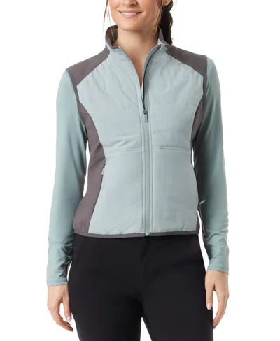 Bass Outdoor Women's Hybrid Sleeveless Side-panel Vest In Silver Blue