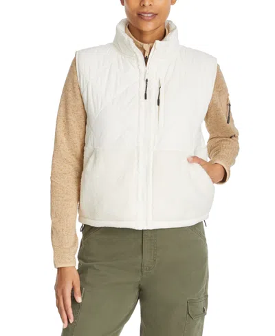 Bass Outdoor Women's Mixed-media Zip-front Campfire Vest In Gardenia