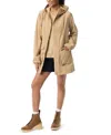 Bass Outdoor Women's Rain Parka Long Sleeves Jacket In Brown