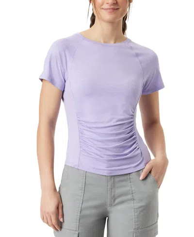 Bass Outdoor Women's Ruched Raglan-sleeve Fashion Tee In Purple