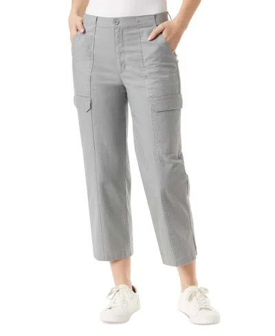 Bass Outdoor Women's Split-hem Cropped Cargo Pants In Ultimate Gray