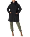 Bass Outdoor Womens Hooded Polyester Parka Coat In Black Beauty