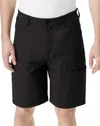 Bass Outdoor Worker Shorts Mens Black Stretch 9" Belted Waist Cargo Fts334 In Black