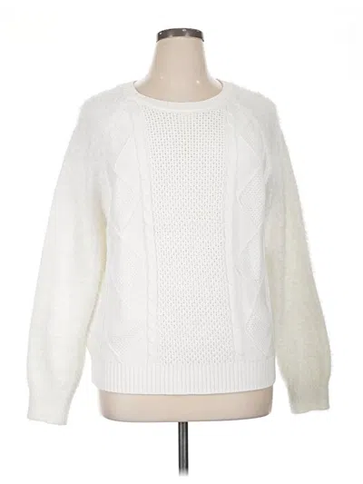 Pre-owned Bass Pullover Sweater In White