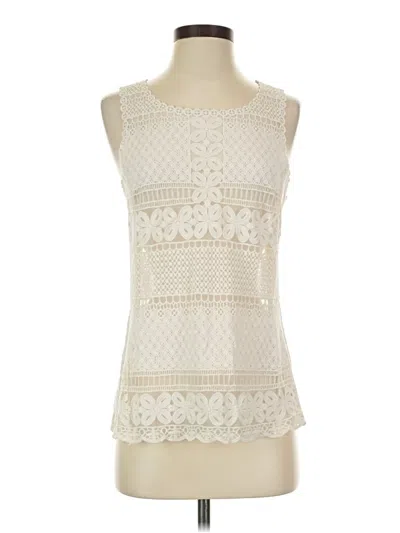 Pre-owned Bass Sleeveless Blouse In Ivory