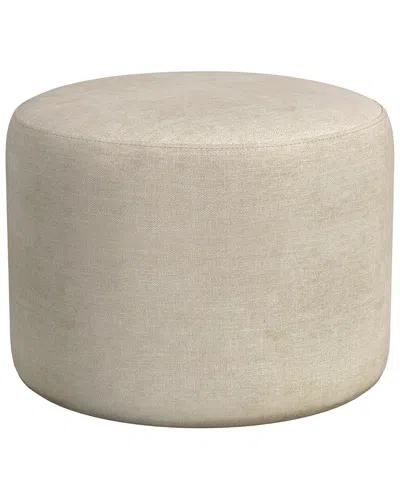 Bassett Mirror Anderson Round Ottoman In Brown