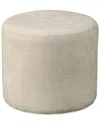 Bassett Mirror Anderson Round Ottoman In White