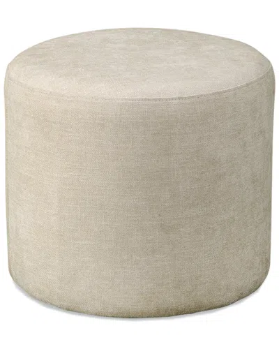 Bassett Mirror Anderson Round Ottoman In White