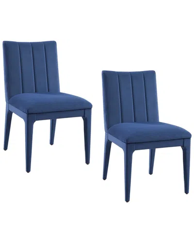 Bassett Mirror Brianne Navy Dining Chair In Blue
