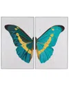 Bassett Mirror Butterfly Wings Framed Canvas In Blue