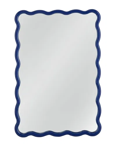 Bassett Mirror Cassia Rectangular Wall Mirror In Blue
