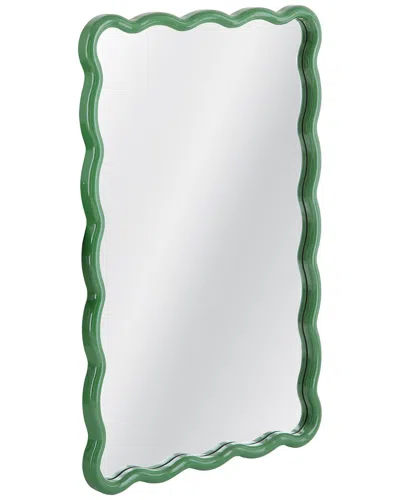 Bassett Mirror Cassia Rectangular Wall Mirror In Green