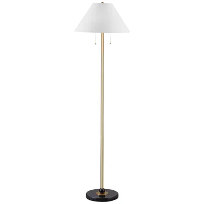 Bassett Mirror Company Bassett Lenor 61" High Back And Brass Pull Chain Floor Lamp