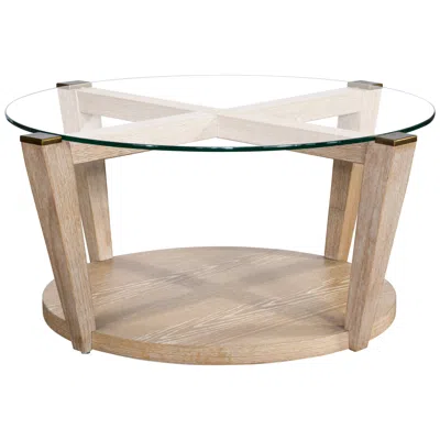 Bassett Mirror Company Dunes 40" Wide Bleached Oak Cocktail Table