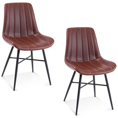 Bassett Mirror Company Dylan Brown And Black Side Chair Set Of 2