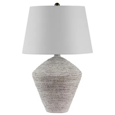 Bassett Mirror Company Eclipse 30" High Textured White Table Lamp