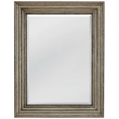 Bassett Mirror Company Fontana Plated Silver 36" X 46" Rectangular Wall Mirror