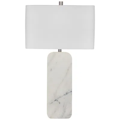 Bassett Mirror Company Systin White Marble Table Lamp
