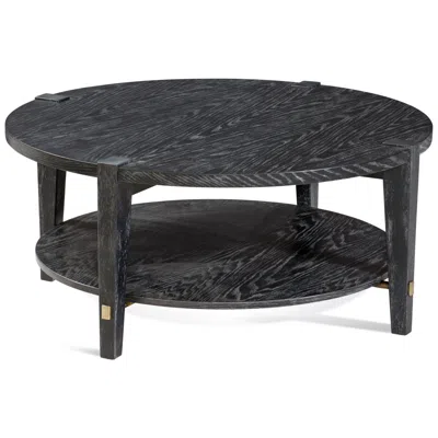 Bassett Mirror Company Whitfield 40" Wide Black Round Cocktail Table