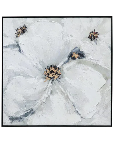 Bassett Mirror Dogwood Framed Canvas In White