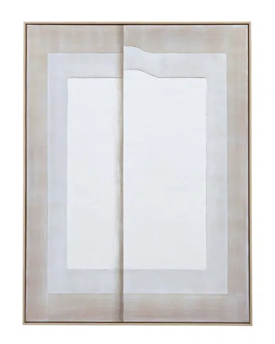 Bassett Mirror Fold Ii Framed Canvas In White