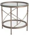 Bassett Mirror Harrison Round End Table In Gold