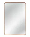 Bassett Mirror Heather Rectangular Wall Mirror In Brown