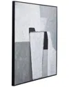 Bassett Mirror Landen Framed Canvas In Grey