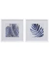 Bassett Mirror Leaves Framed Print In Blue