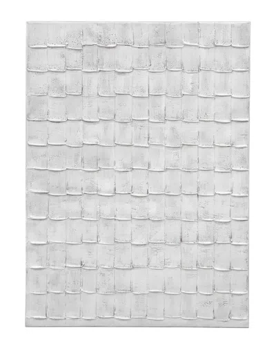 Bassett Mirror Linear Marks Canvas Art In White