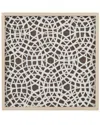 Bassett Mirror Lined Wall Art In White