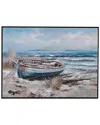 Bassett Mirror Mo Bay Framed Canvas In Blue