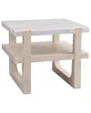 Bassett Mirror Newport Rectangular End Table In White