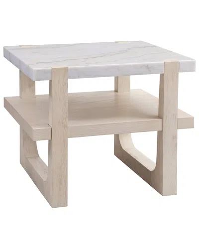 Bassett Mirror Newport Rectangular End Table In White