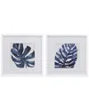 Bassett Mirror Palms Framed Print In Blue